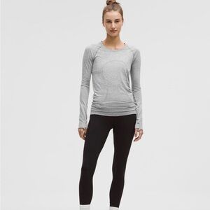 Lululemon 4 swiftly tech long sleeve shirt 2.0 slate gray hip length